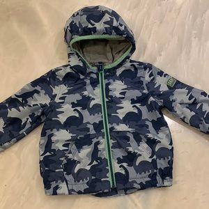 Gap Toddler Boys Dinosaur Lined Windbreaker Jacket sz 18-24 months